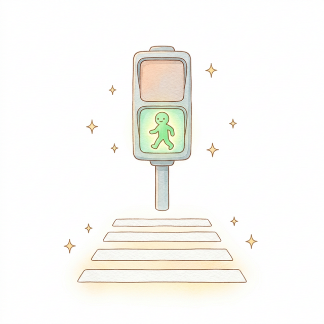 길을 건너요